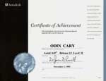 Odin AutoCAD Level 2 Exam Certificate