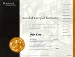 Odin's Original AutoCAD Instructor Certificate